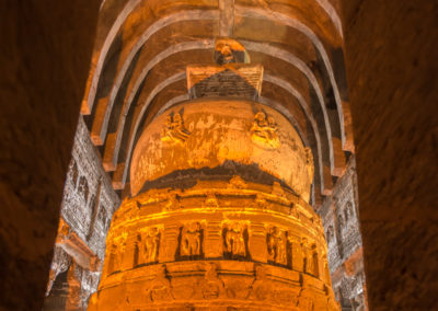 An Ornate Stupa at Ajanta