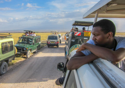 Tourists at Amboseli