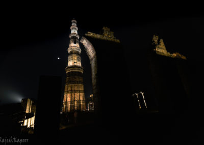 Illuminated Qutb Minar