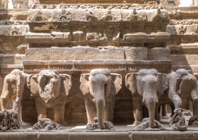 Elephants adorning the Shiva Temple