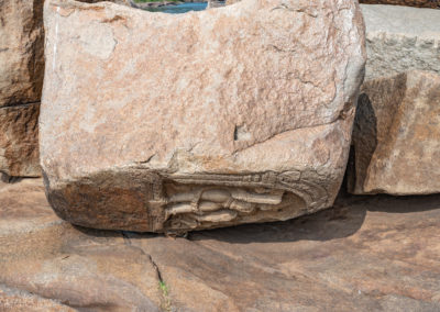 Bas relief carved boulders